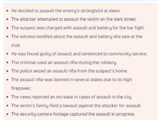 Sentence with Assault