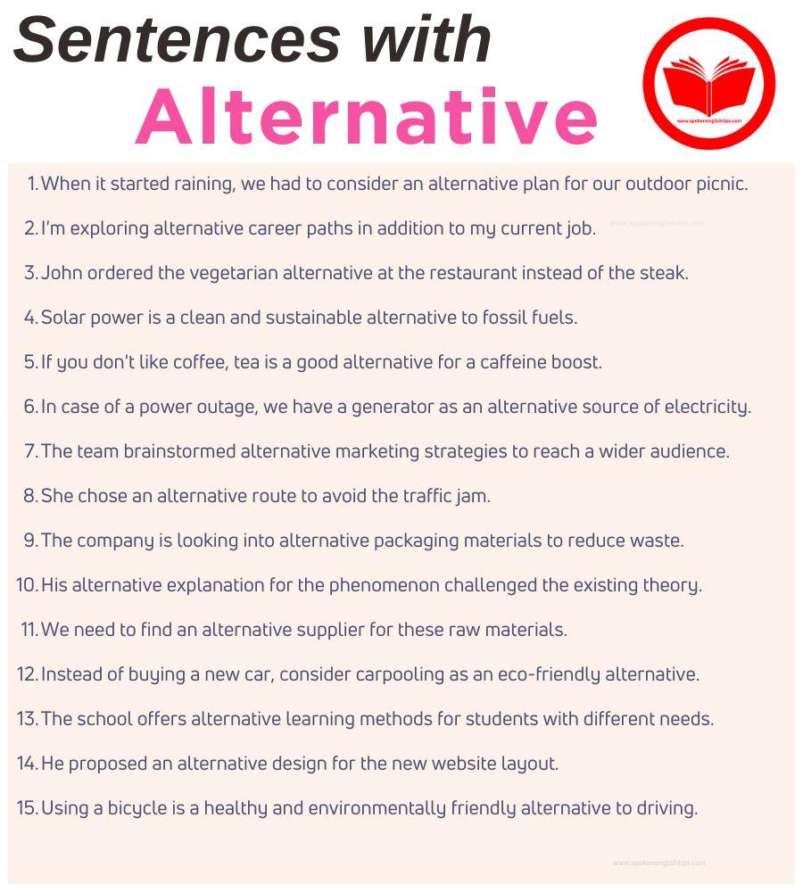 Sentences with Alternative