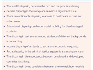 Sentences with Disparity