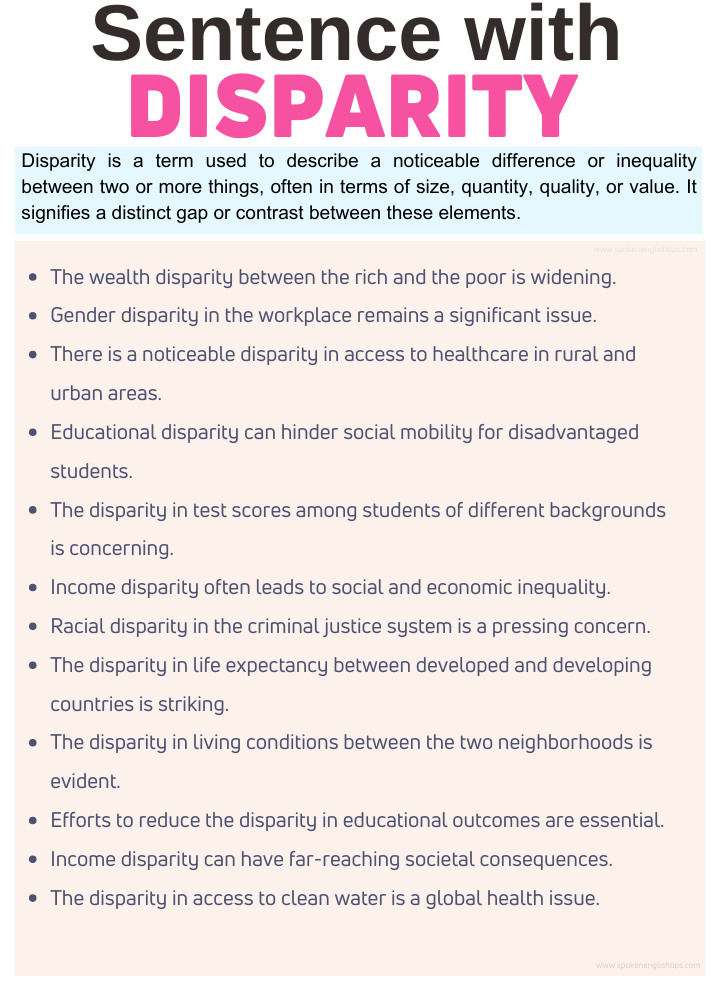 Sentences with Disparity