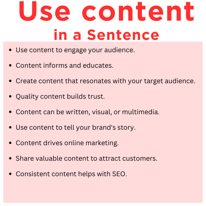 Use Content in a sentence