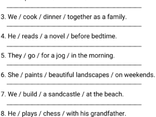 Rearrange Jumbled Sentences