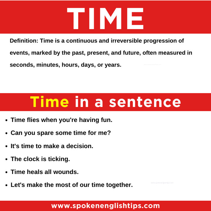 time in a sentence