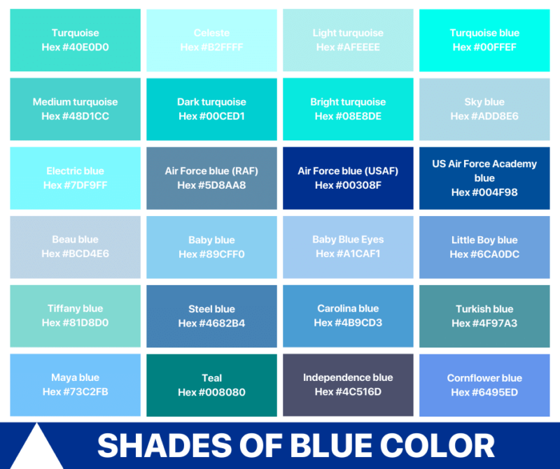 250+ Colour Shades With Names & Code ( August 2024)