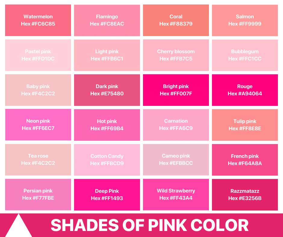 Shades of Pink Color