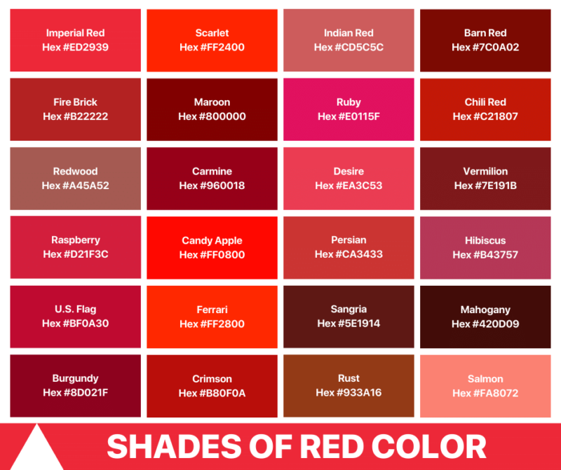 250+ Colour Shades With Names & Code