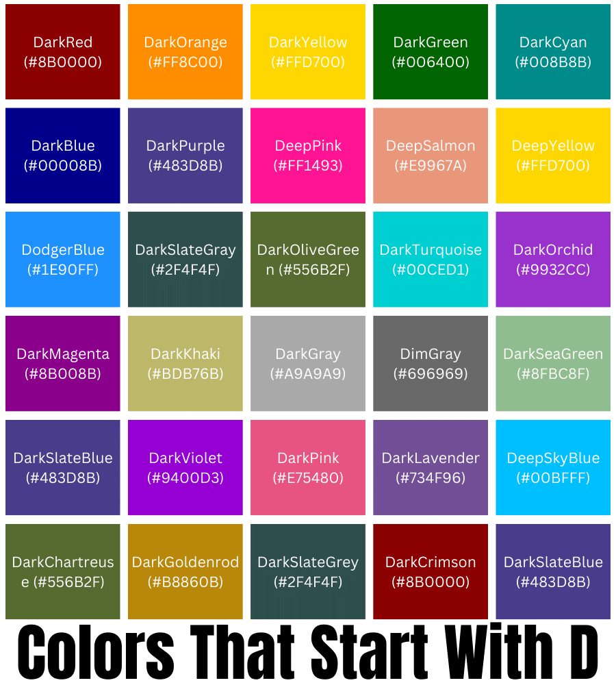 Colors That Start With D