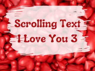 Scrolling Text I Love You 3