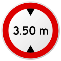 ENTRY FOR VEHICLES HAVING HEIGHT NOT EXCEEDING 3.5 METERS