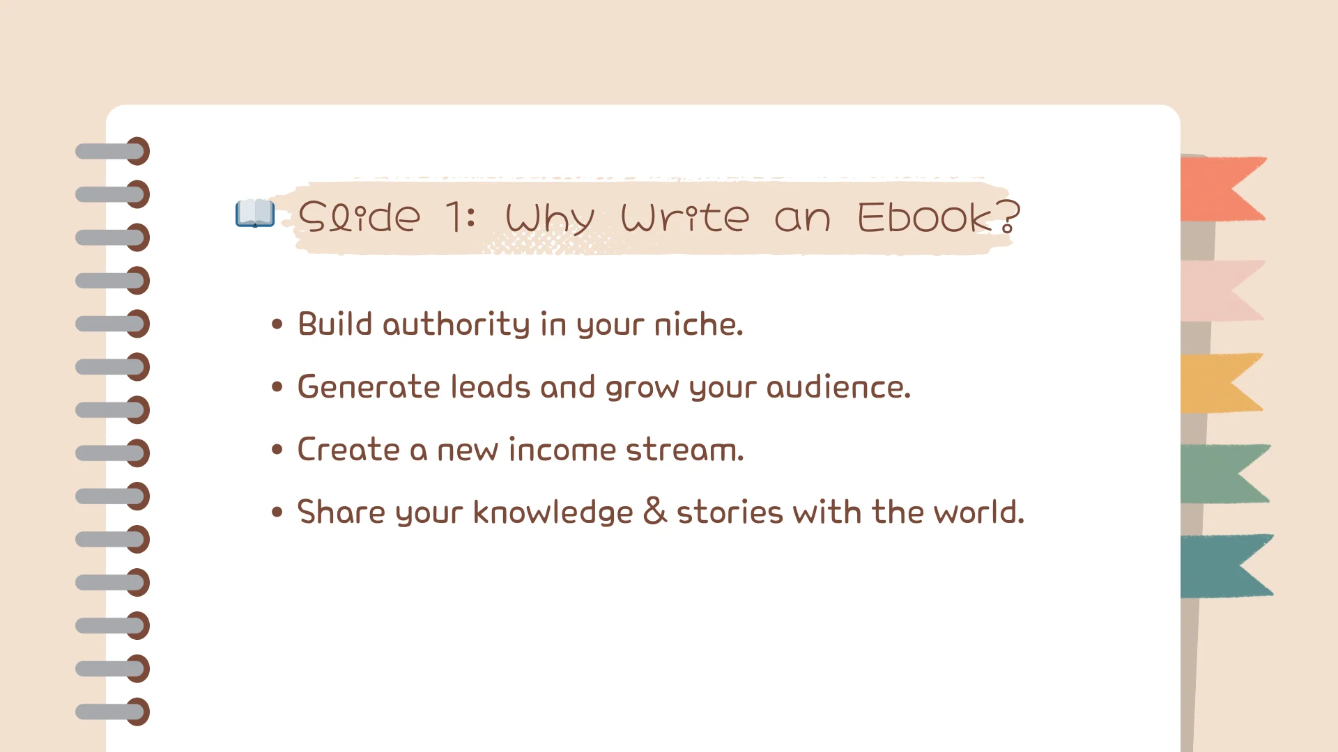 How to write an ebook
