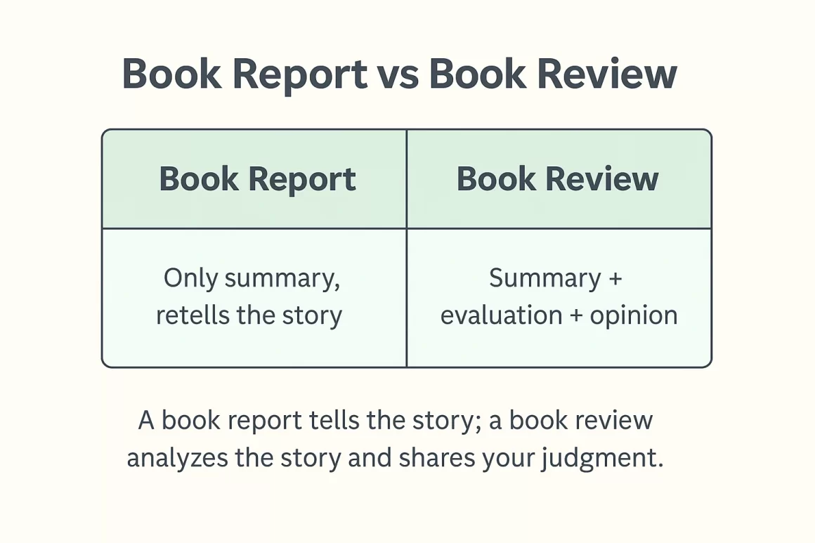 Book report vs book review