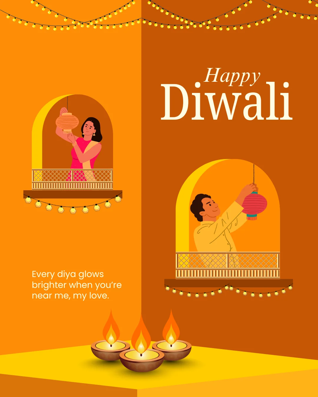 100+ Happy Diwali Wishes for Wife — Romantic, Cute & Heartfelt Messages 100+ Happy Diwali Wishes for Wife — Romantic, Cute & Heartfelt Messages