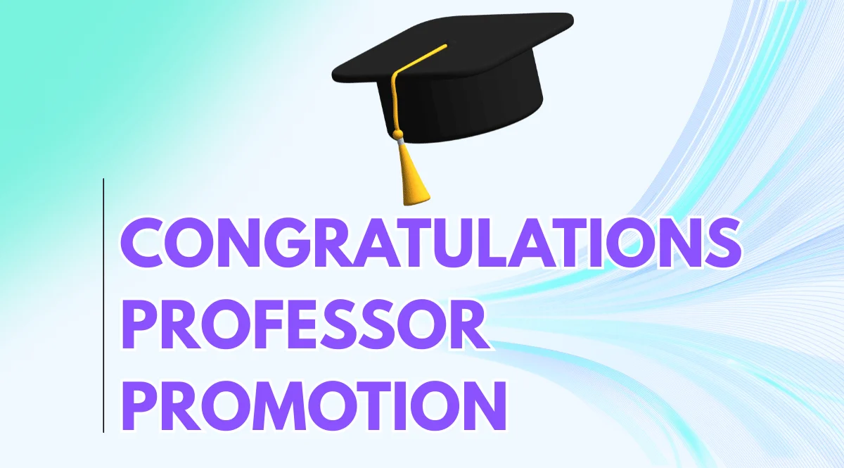 congratulations professor promotion congratulations card design with elegant typography