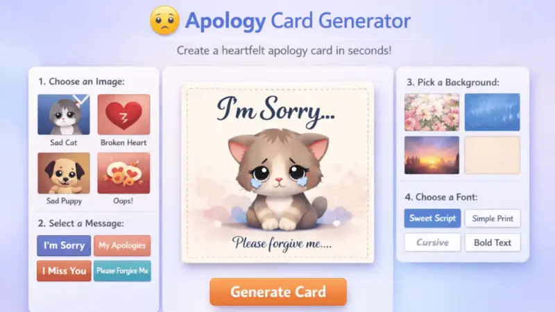 Apology Card Generator