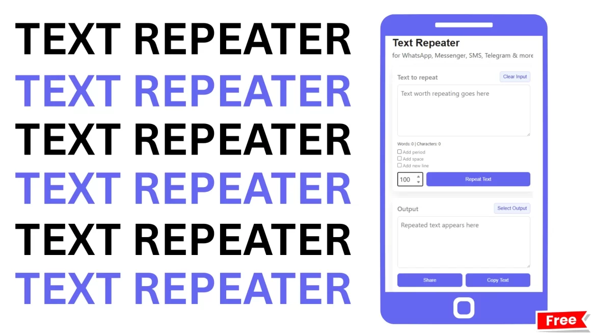 Text repeater tool