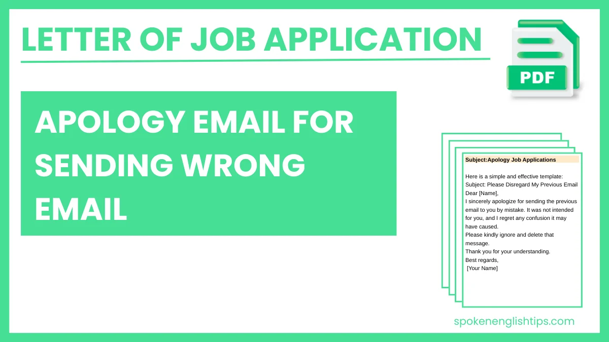 Apology Email for Sending Wrong Email