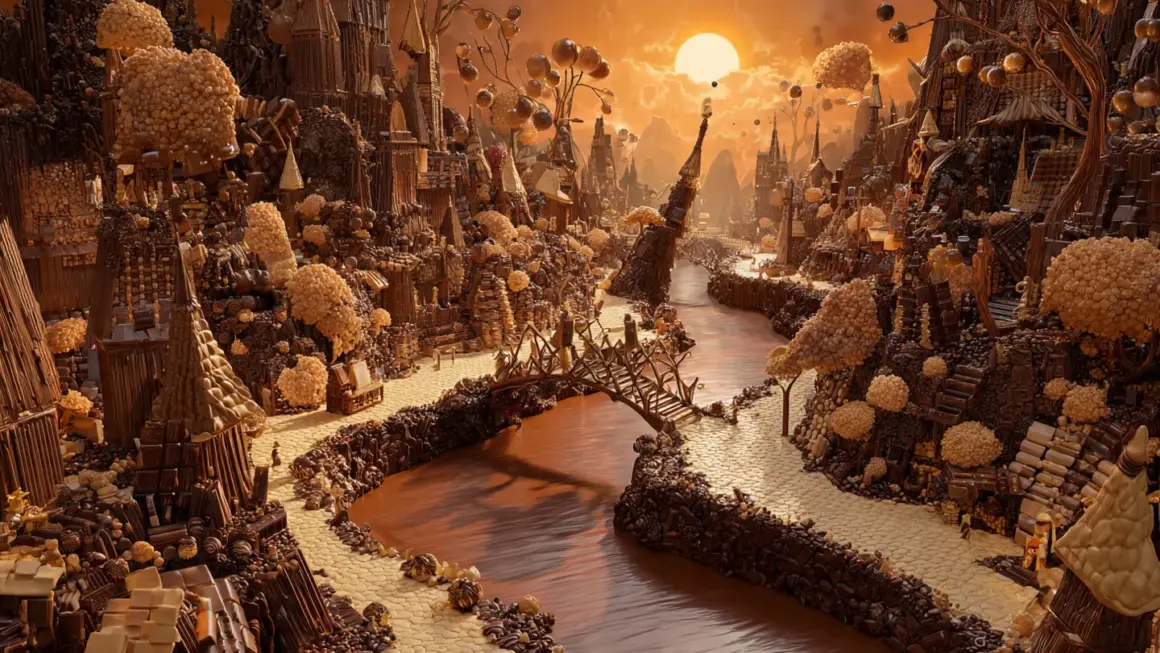 Cute Chocolate Day Cartoon Illustration