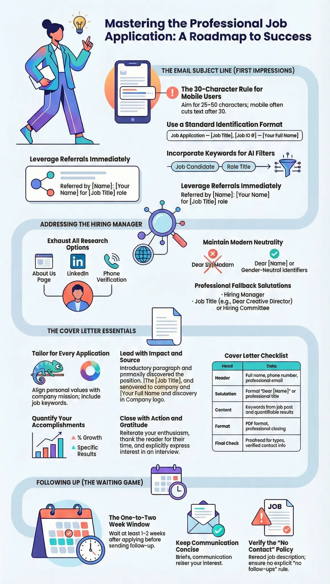 Email Job Application Letter infographic