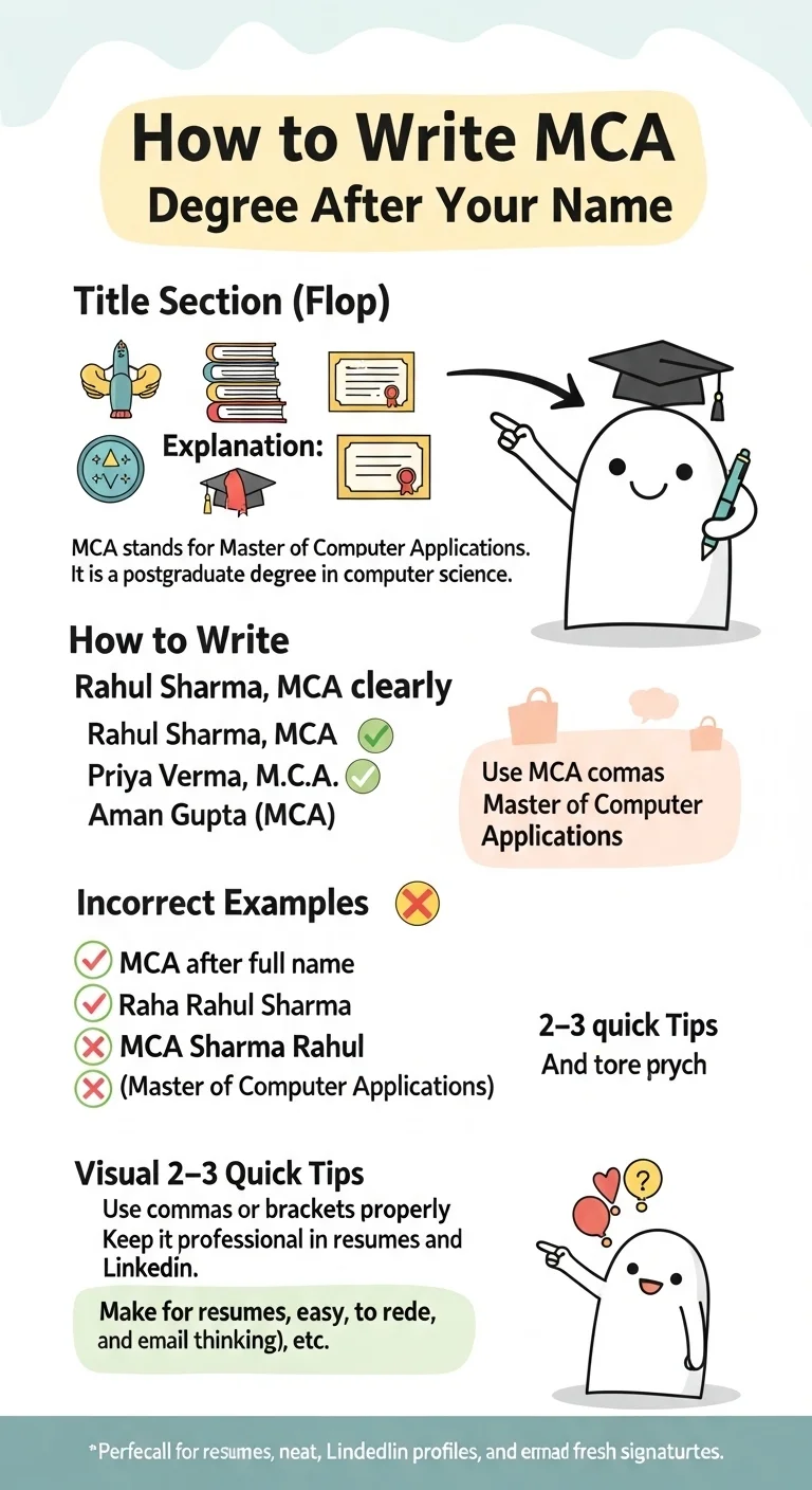 How to Write MCA Degree After Name