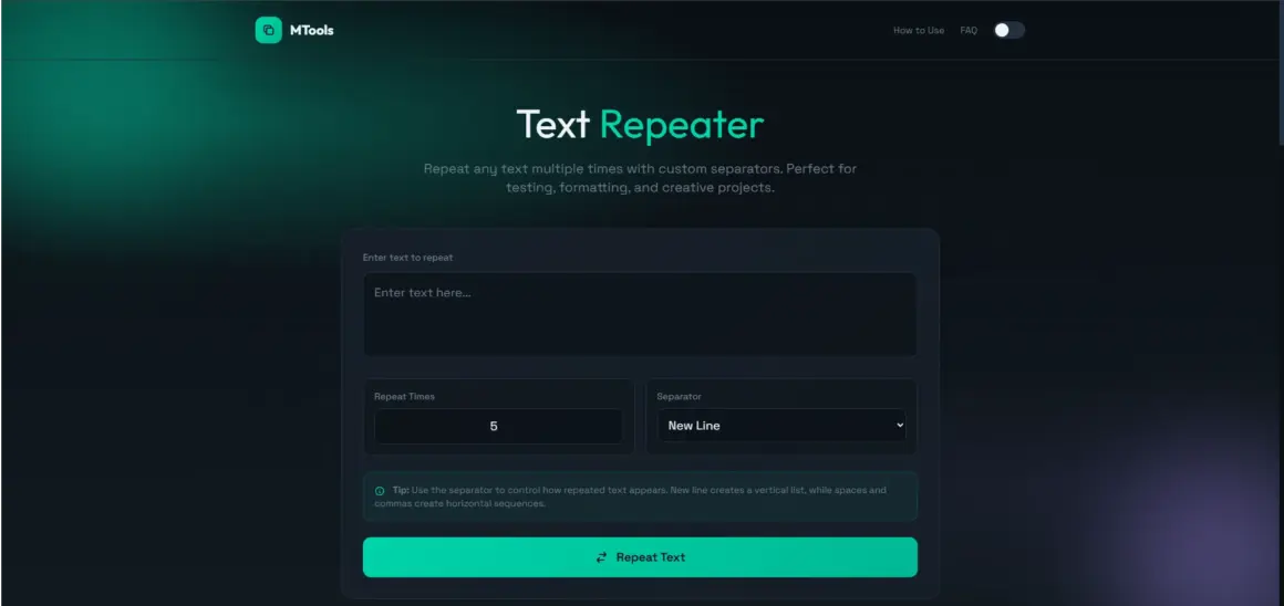 Text Repeater Online