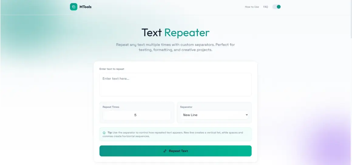 Text Repeater Online