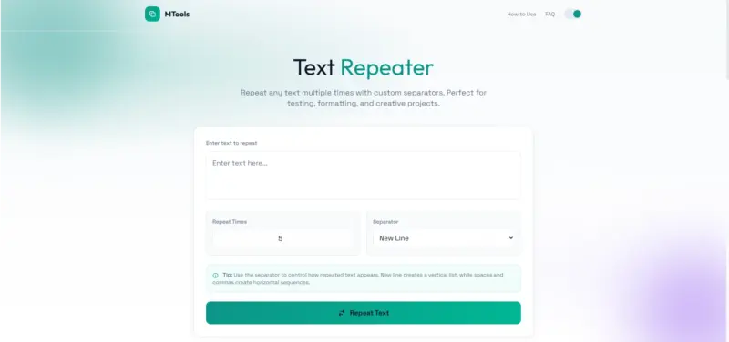 Text Repeater Online
