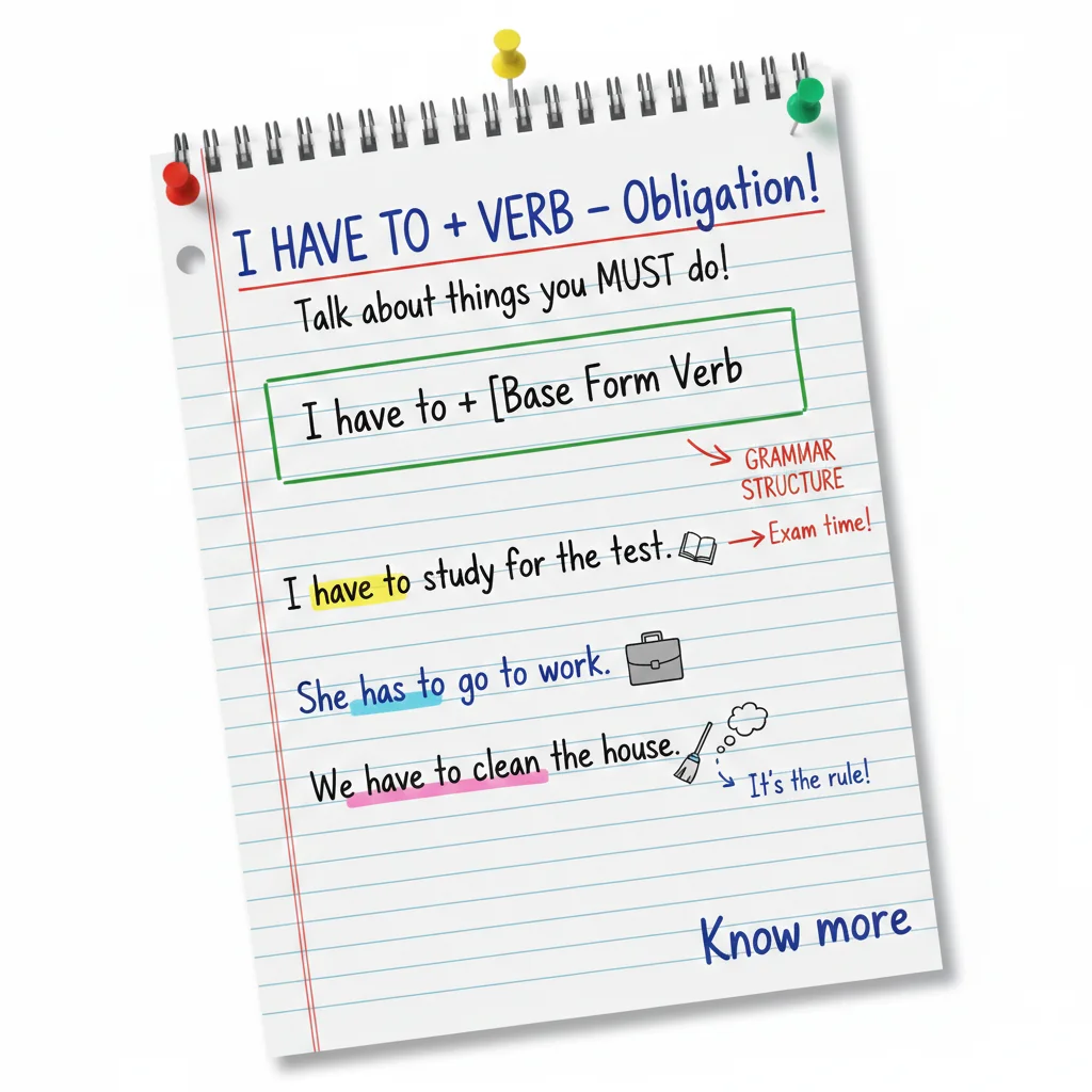 Use of I have to with verb