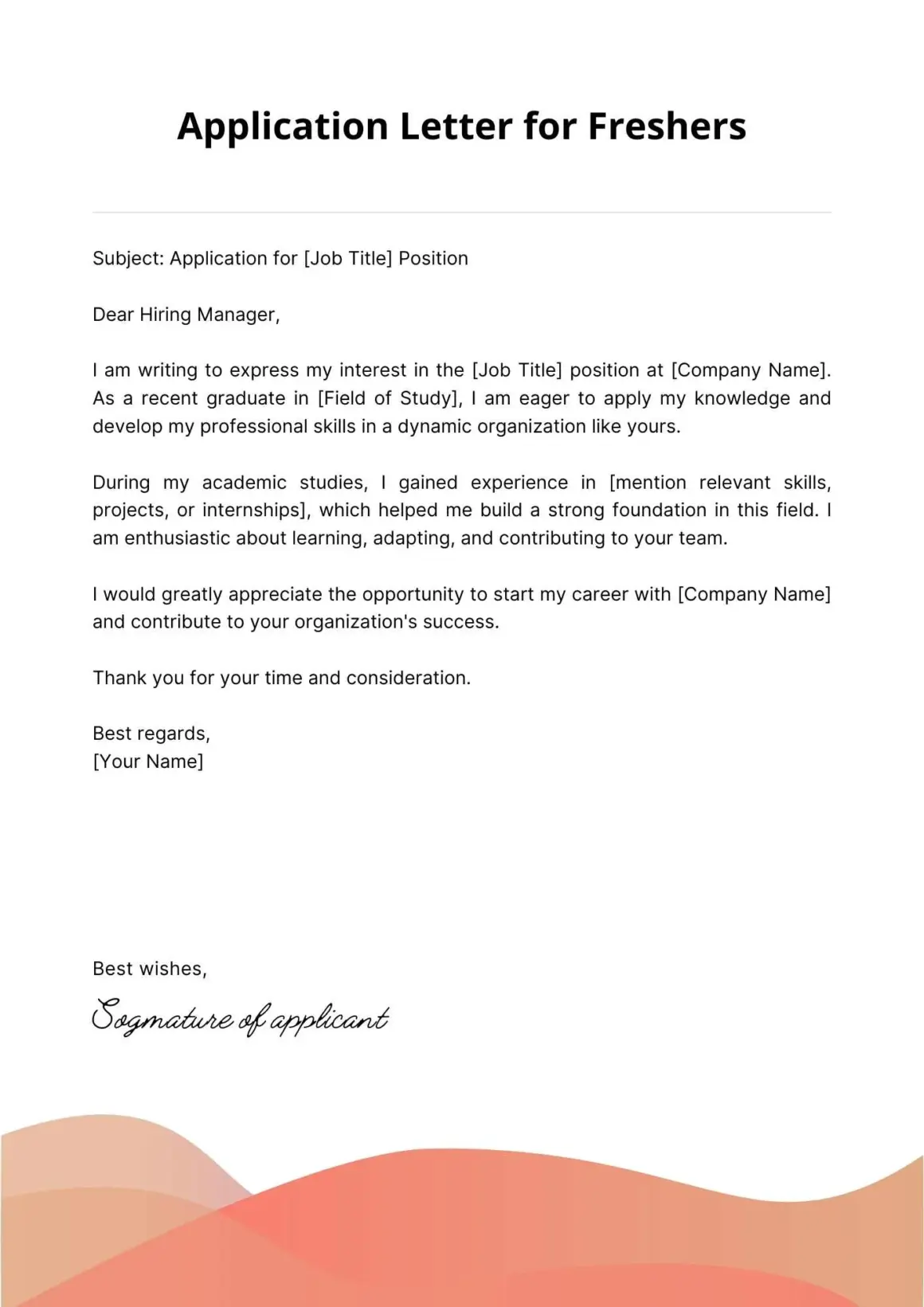 10+ Examples for Any Specific position application Letter