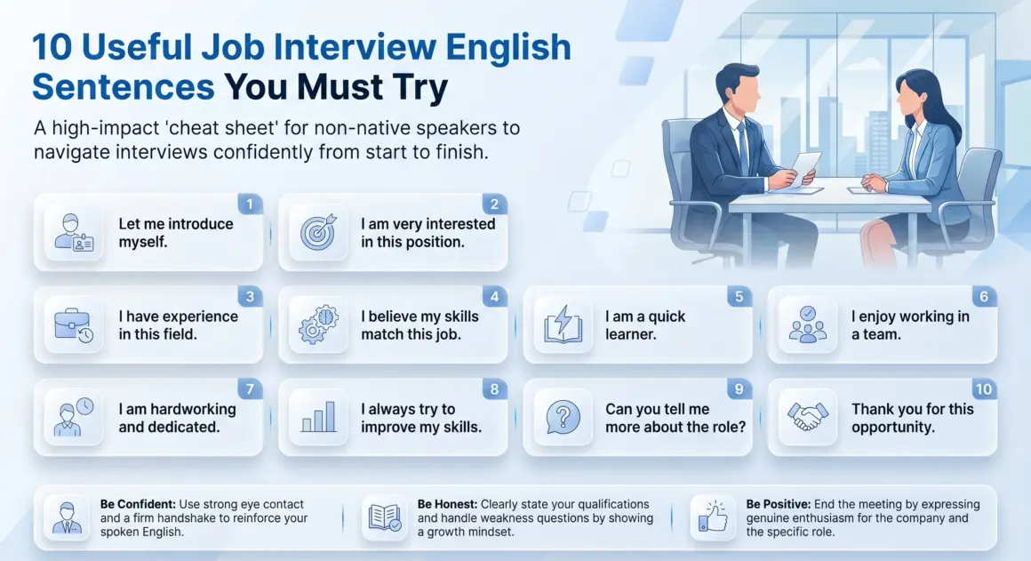 10 Useful Job Interview English Sentences You Must Try