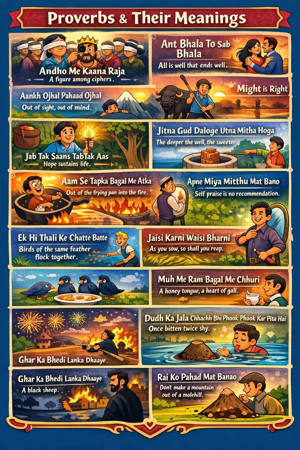 English Idioms With Hindi Meaning