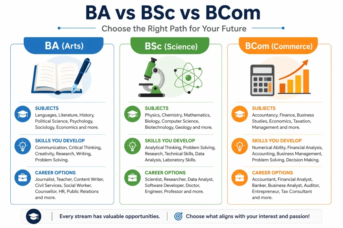 ba vs bcom vs mcom