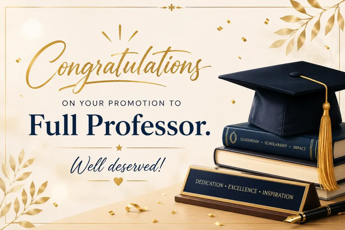 Congratulations On Promotion To Full Professor | Best Professor Promotion Messages & Wishes congratulations on promotion to full professor
