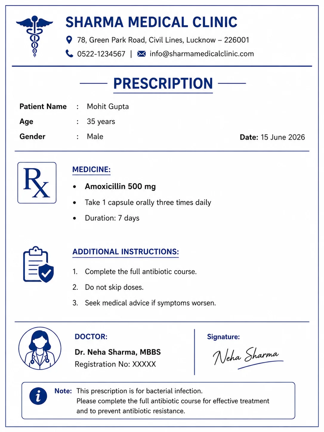 prescription example