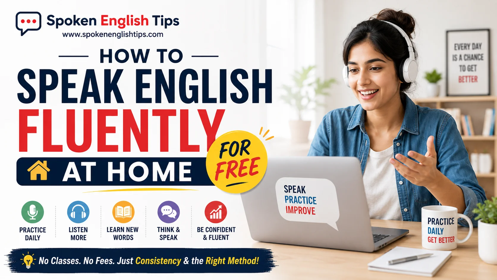 How to Speak English Fluently at Home for Free