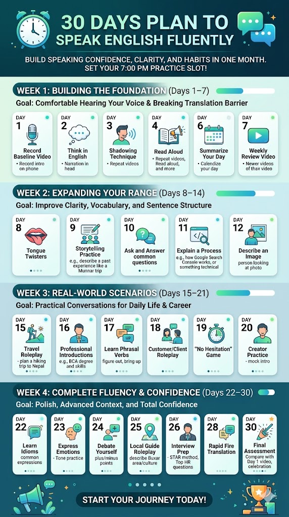 30 Days English Speaking Plan
