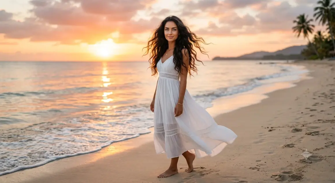 Beach Sunrise Beauty Portrait