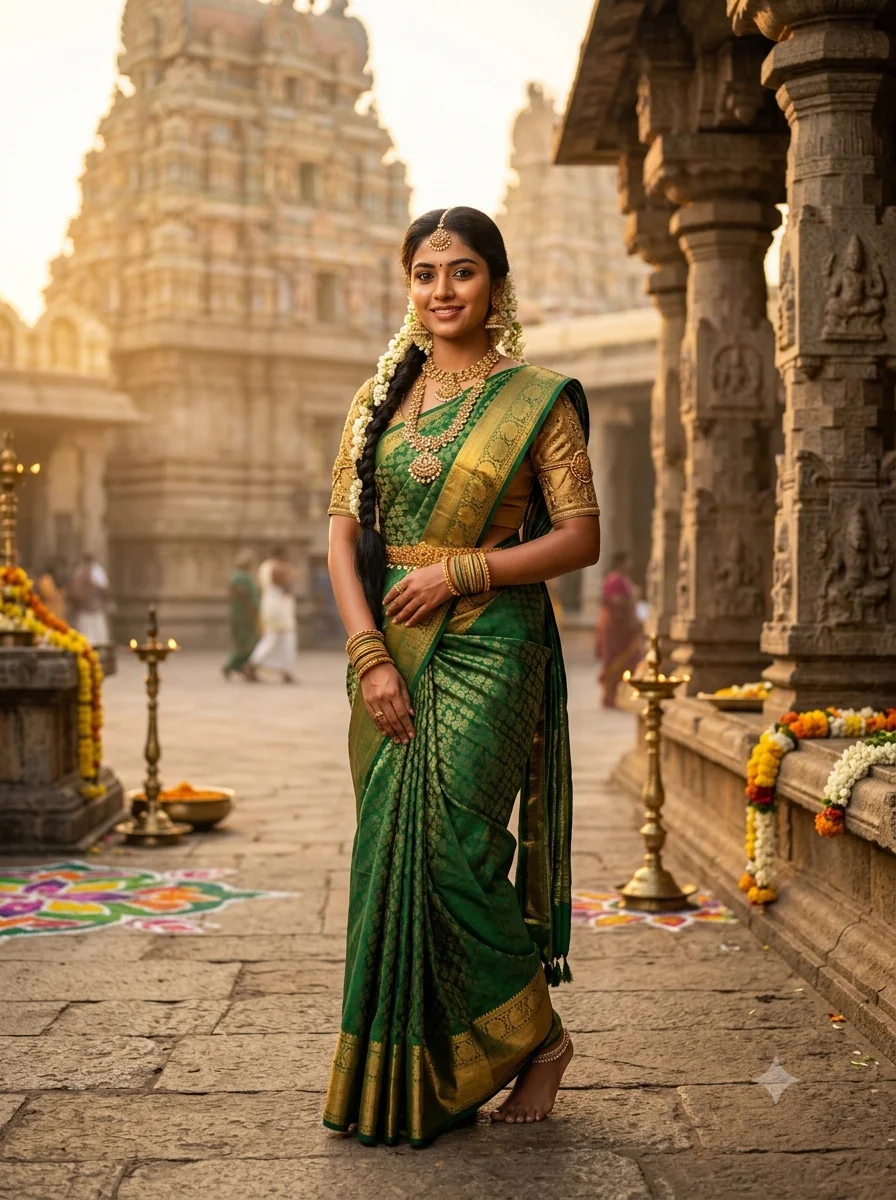 Elegant South Indian Traditional Beauty
