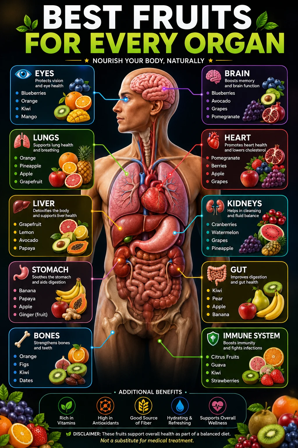 Best fruits for every organ Best fruits for every organ