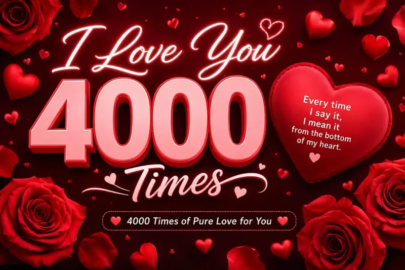 I love you 4000 times copy and paste