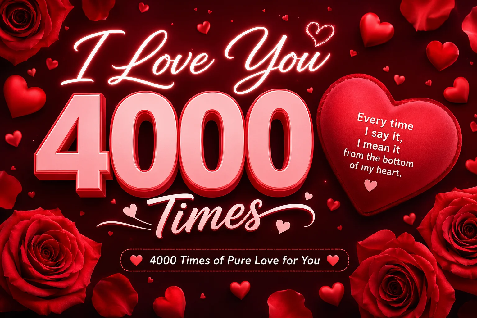 I love you 4000 times copy and paste