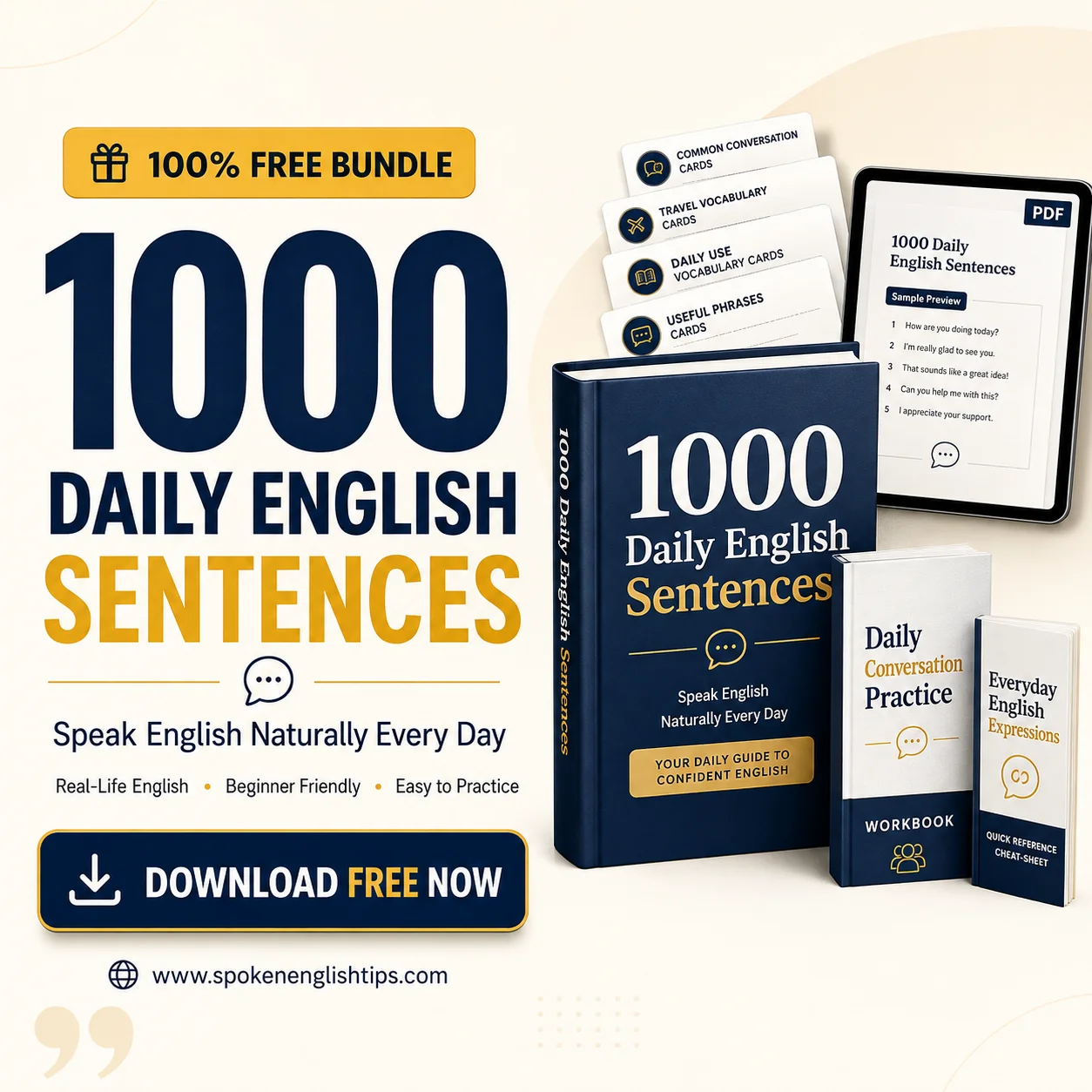 1000 english sentences free pdf