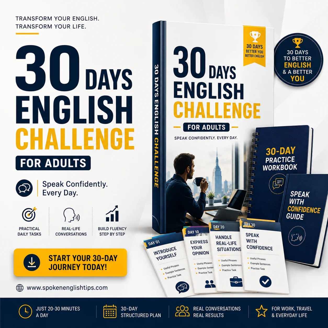 30 days challenge for adults to master english