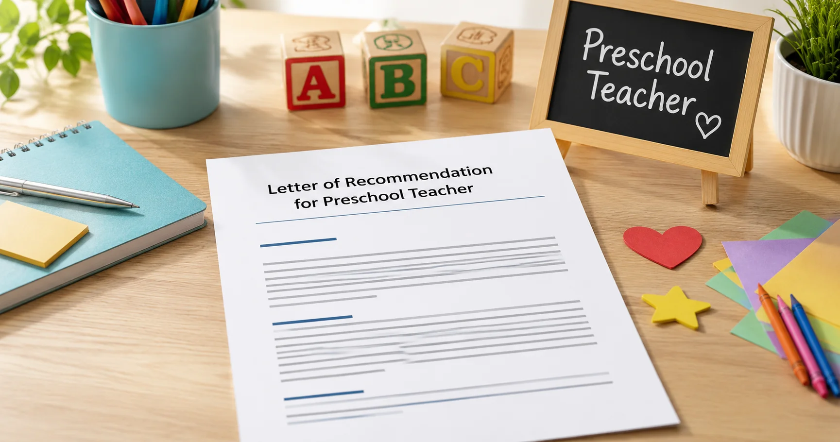 Letter of Recommendation for Preschool Teacher