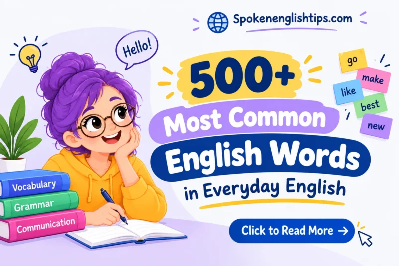 500+ Most Common English Words in Everyday English