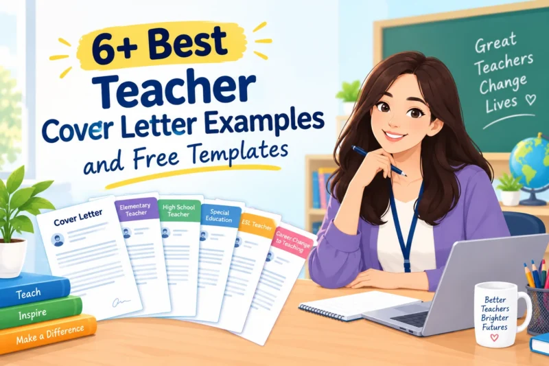 6+ Best Teacher Cover Letter Examples and Free Templates