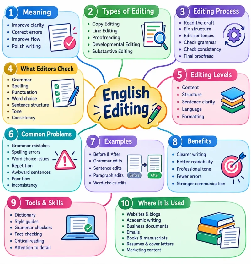 English Editing chart