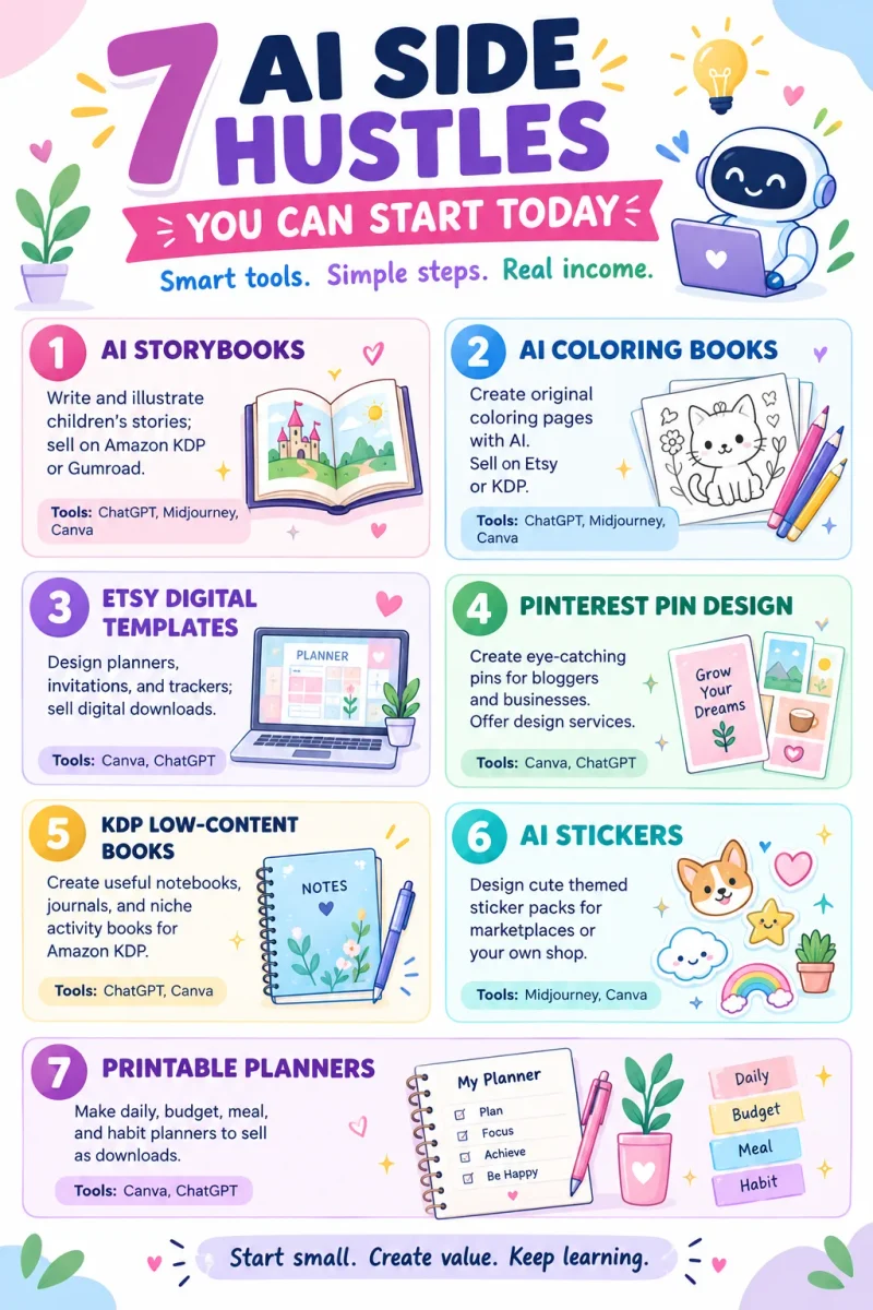 7 AI Side Hustles You Can Start Today