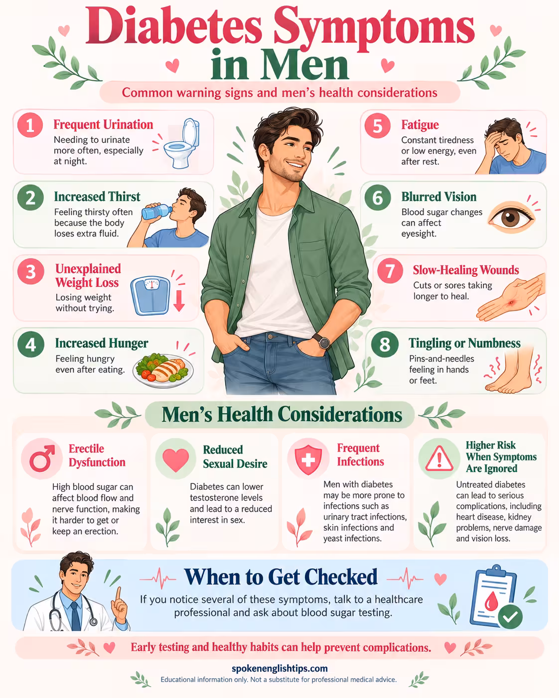 7+ Diabetes Symptoms and Health Infographics Diabetes Symptoms in Men