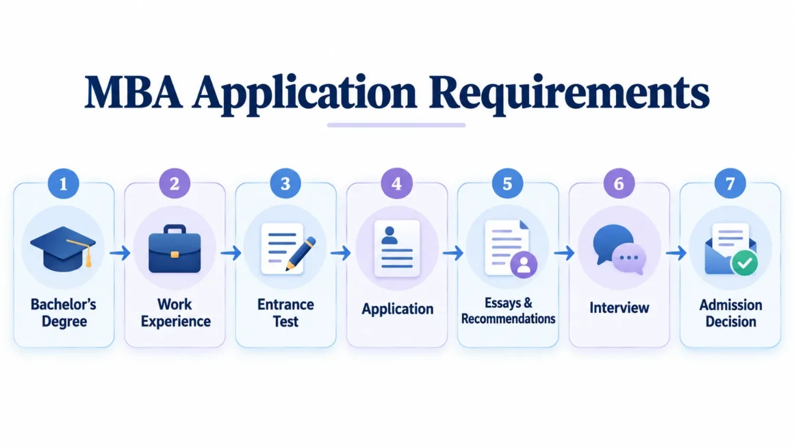 MBA application requirements and admission process workflow