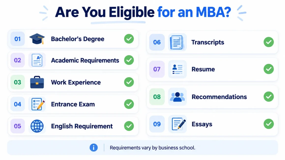 MBA eligibility checklist for prospective students